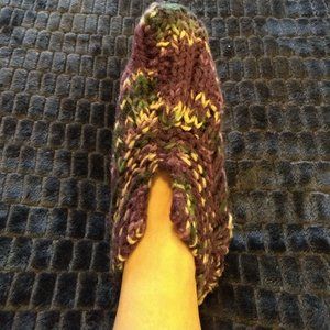 3/$25 vintage 90s NWT hand knit chunky boot style slippers